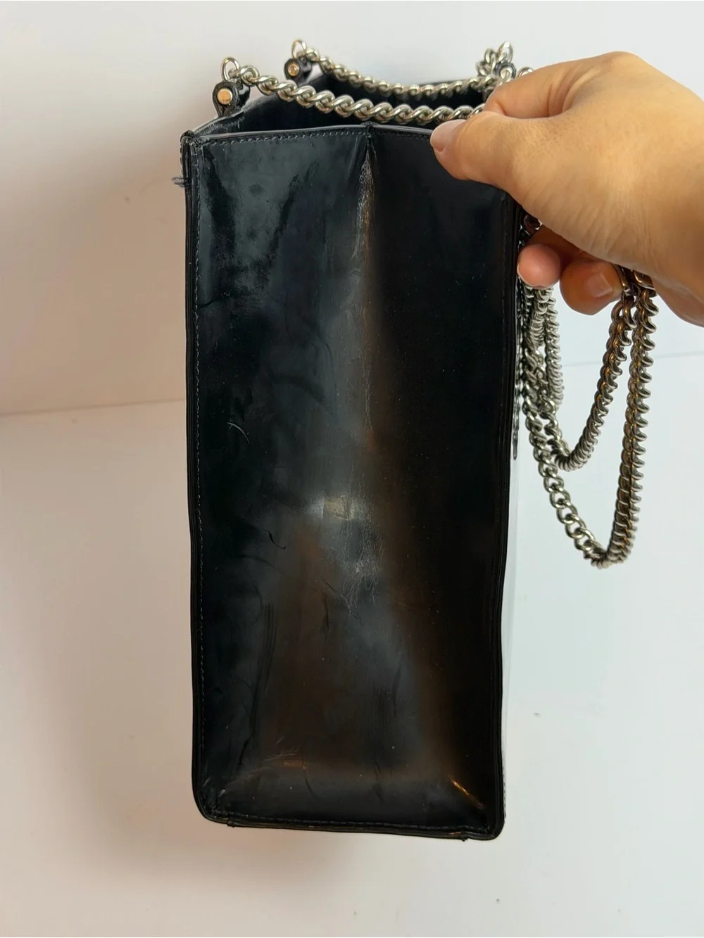Vintage Dolce & Gabbana Fall/Winter 1995 Runway ID Bar Logo Chain Bag